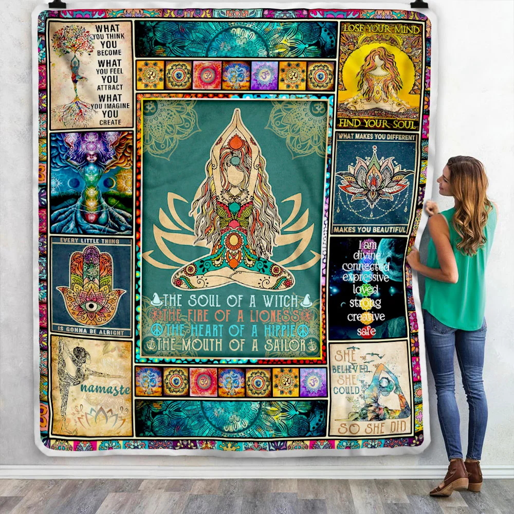 Yoga Namaste Sofa Throw Blanket