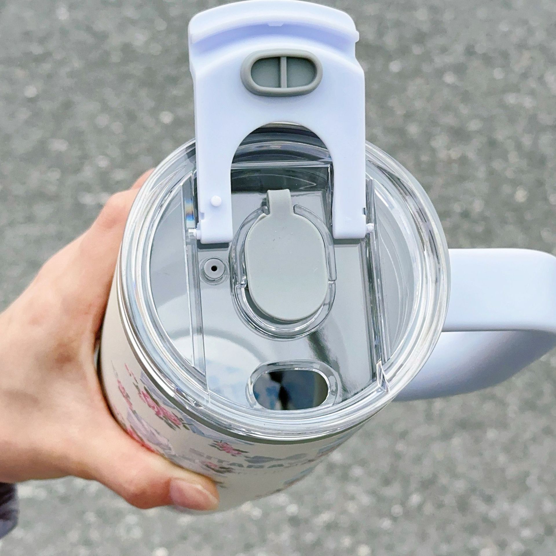 Giant Handle Straw Cup 304 Stainless Steel Large Capacity Car Insulated Cup Ice King Cup