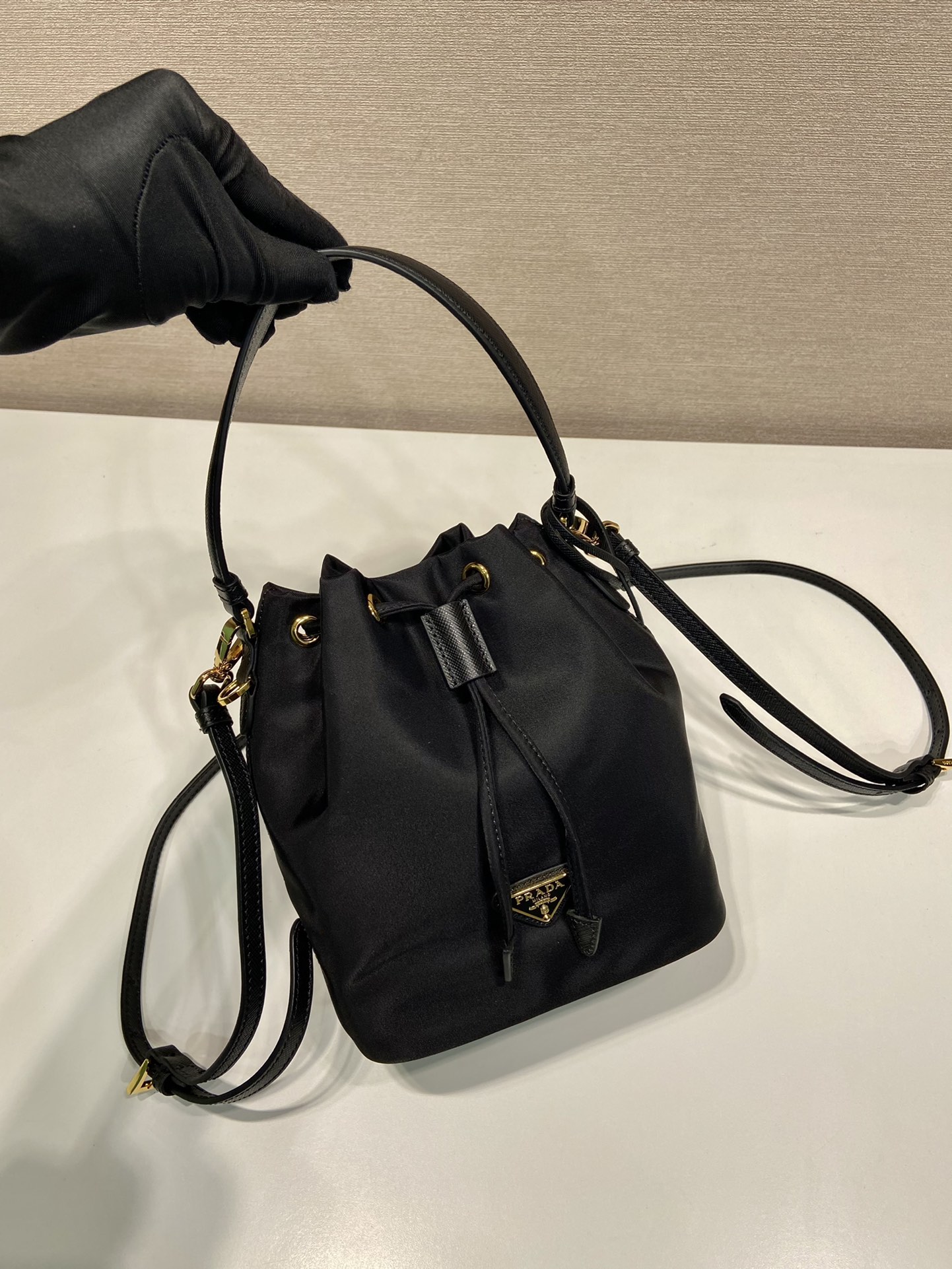 Prada Nylon Bucket Bag 1BE067