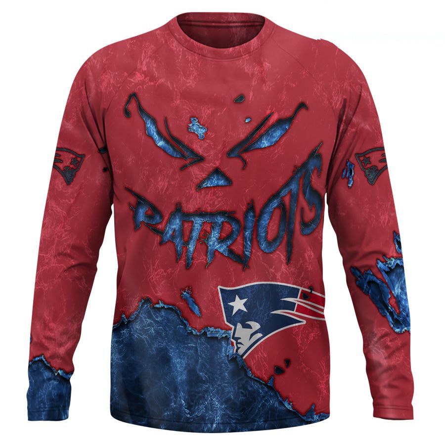 NEW ENGLAND PATRIOTS 3D HOODIE HALLOWEEN001