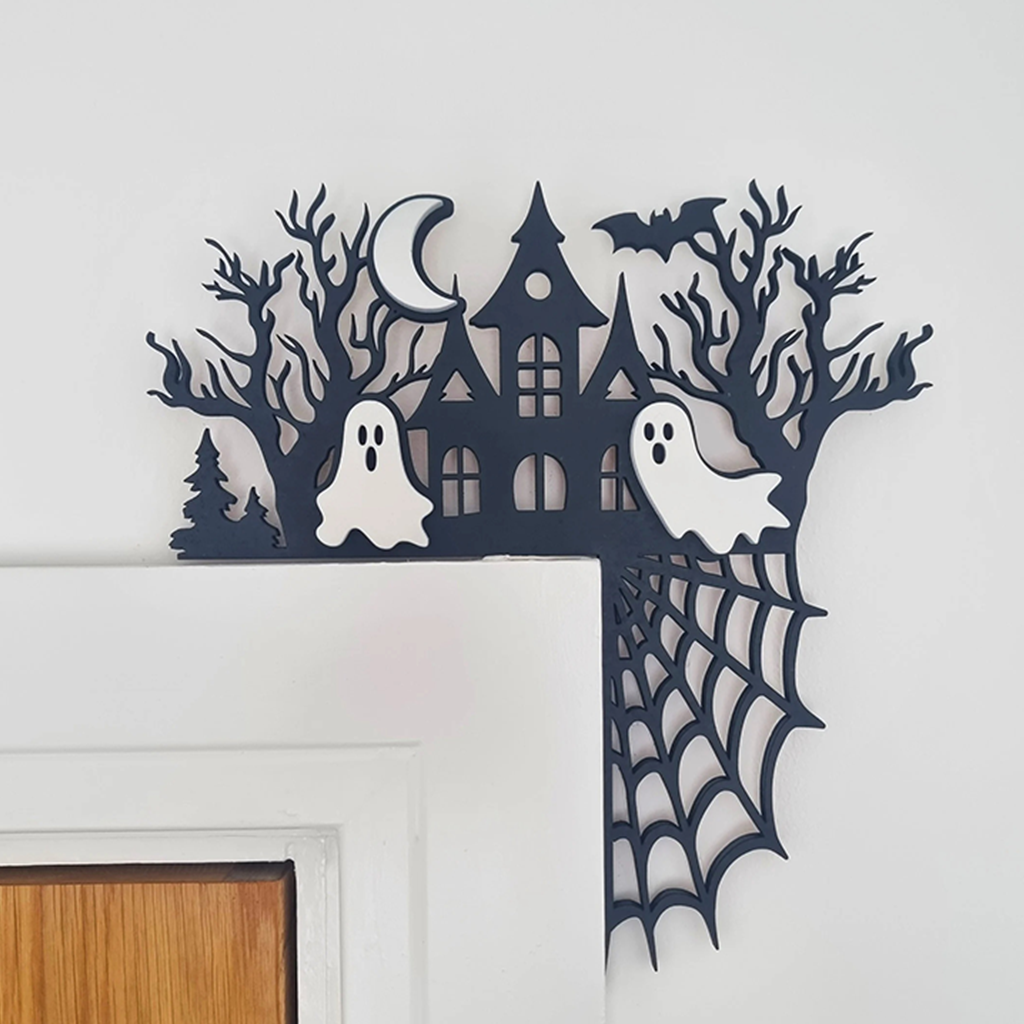 Halloween Over-the-Door Silhouette Signs – Spooky & Festive Décor