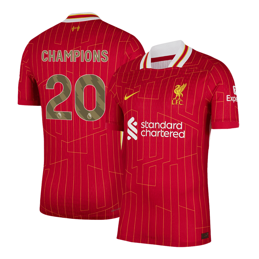 Authentic football shirt CHAMPIONS #20 Liverpool Home Shirt 2024/25