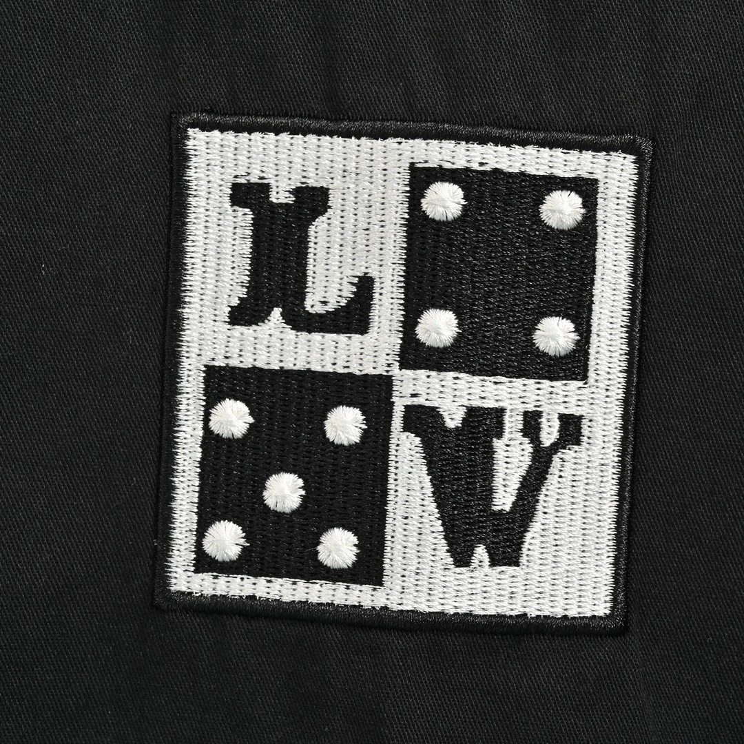 Louis Vuitton 24ss embroidered monogram topstitched short-sleeved shirt