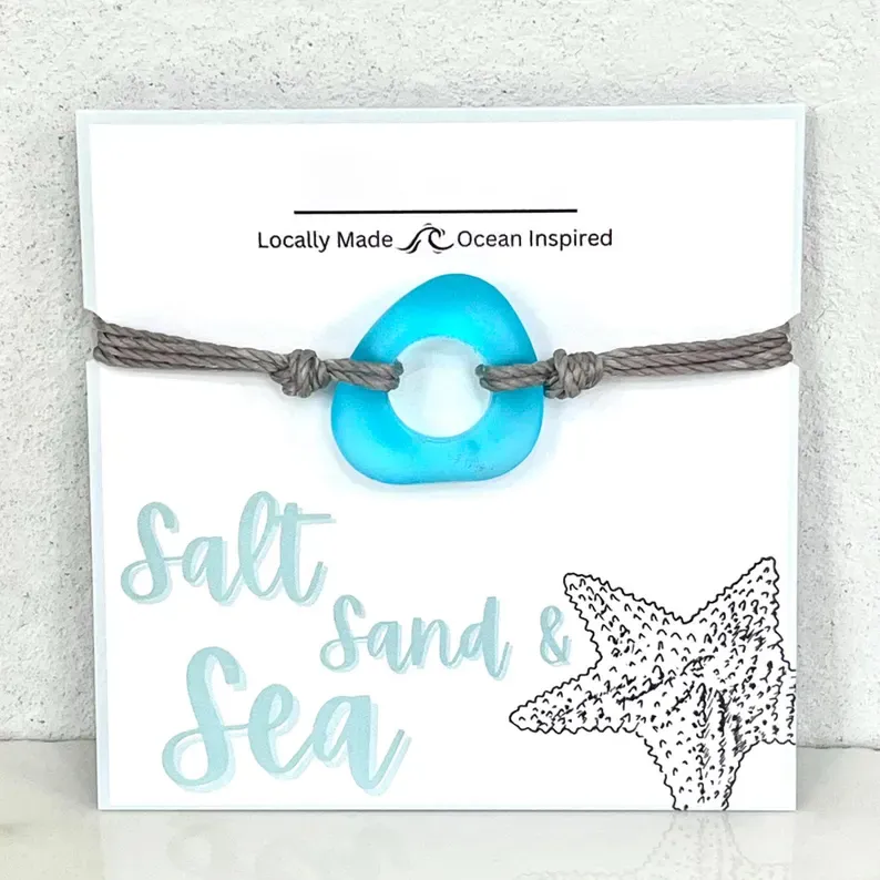 Sea Glass Bracelet with Giftbox