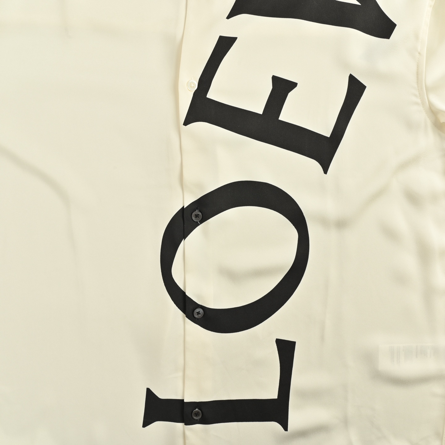Loewe 25Fw large logo print silk shirt