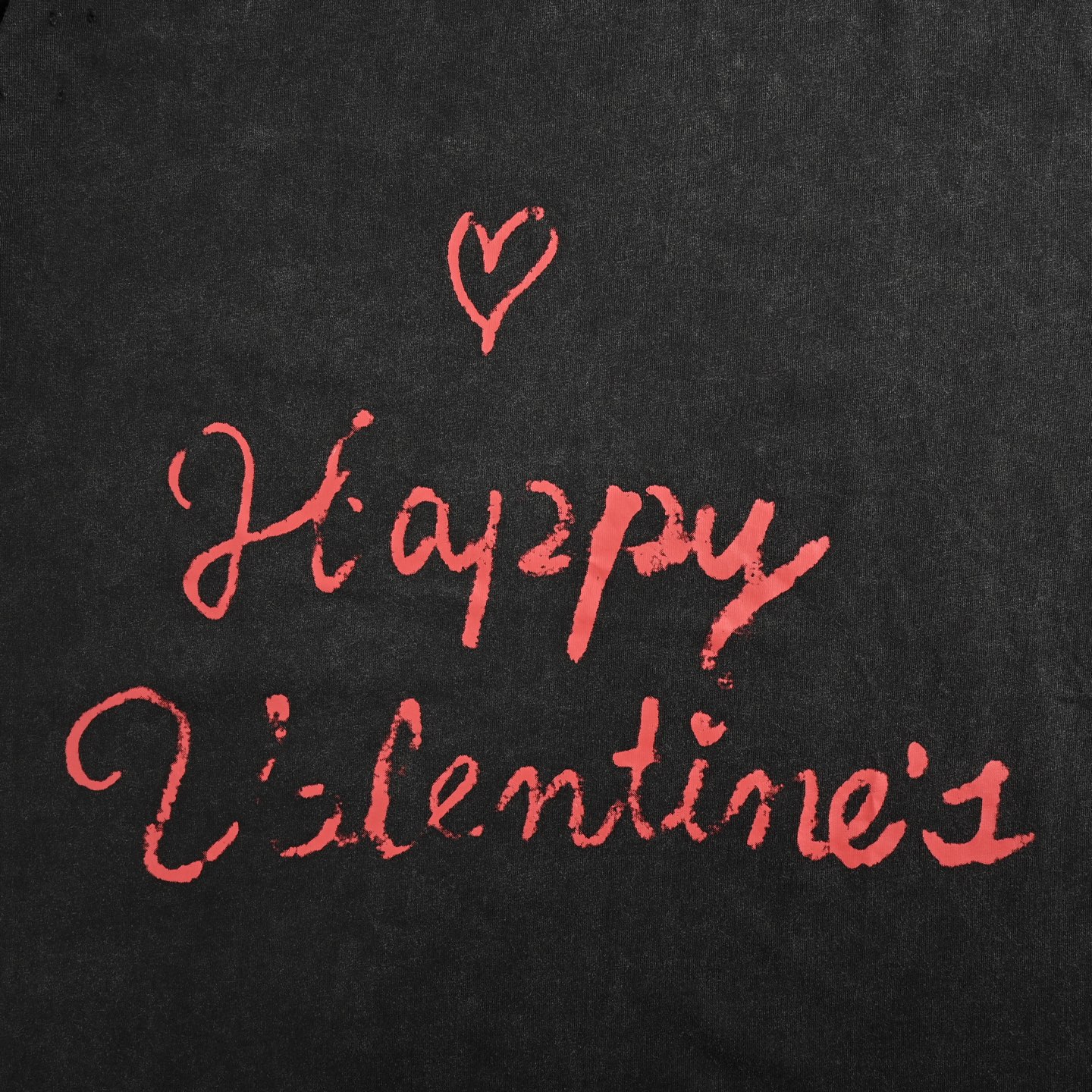 Balenciaga 25ss Valentine's Day limited edition heart letter ripped washed short sleeves