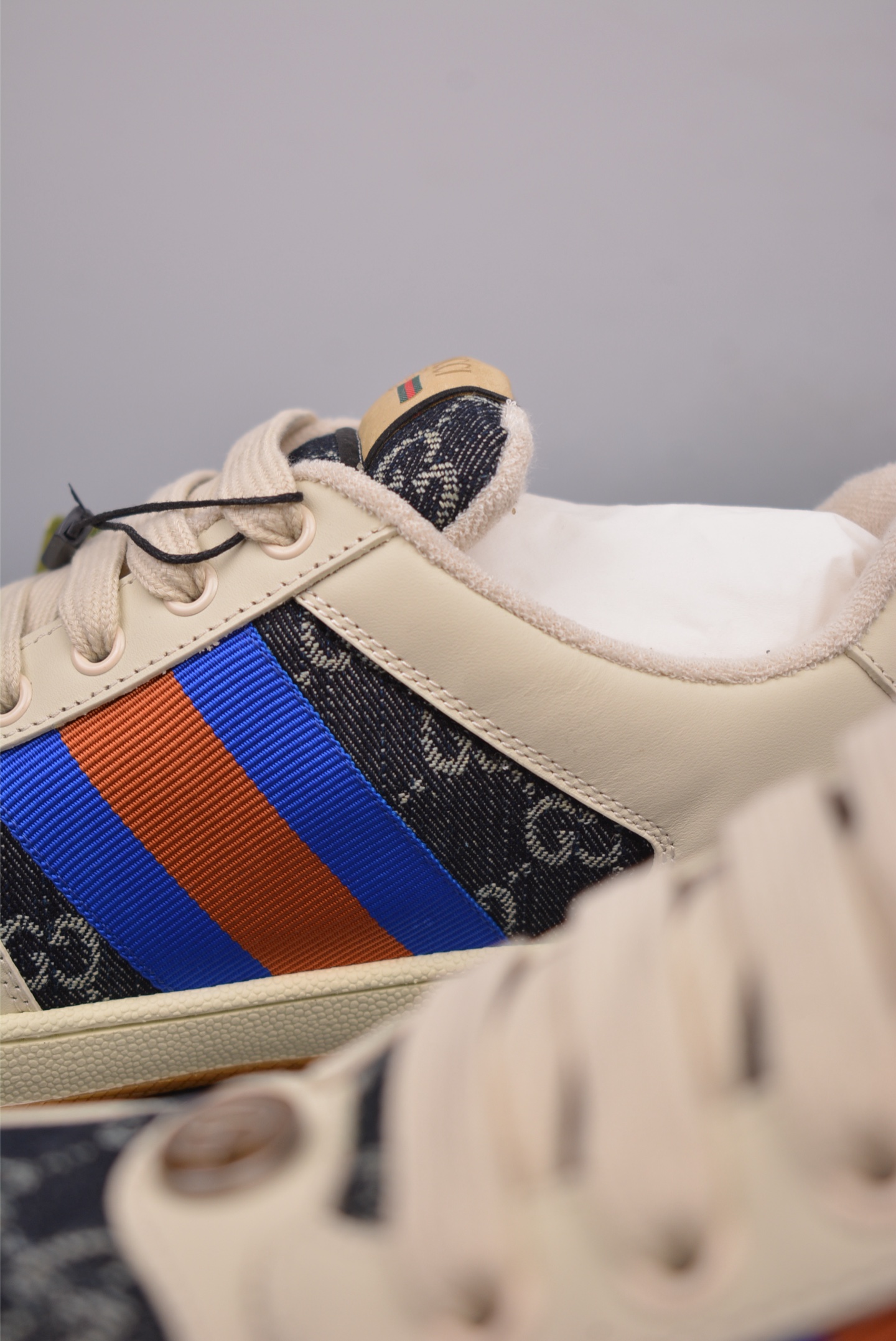 Gucci Screener GG Sneaker Low Off-White Blue Denim