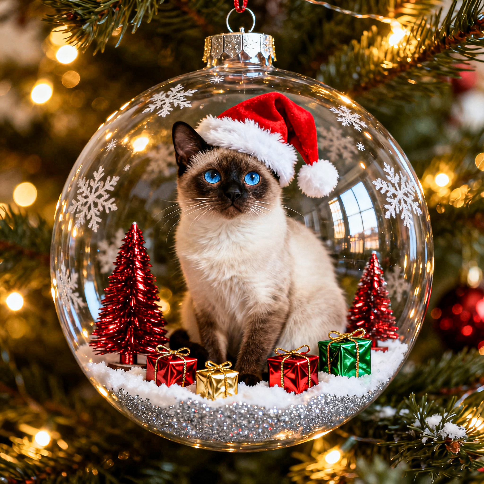 2025 Cat Crystal Ornament Set
