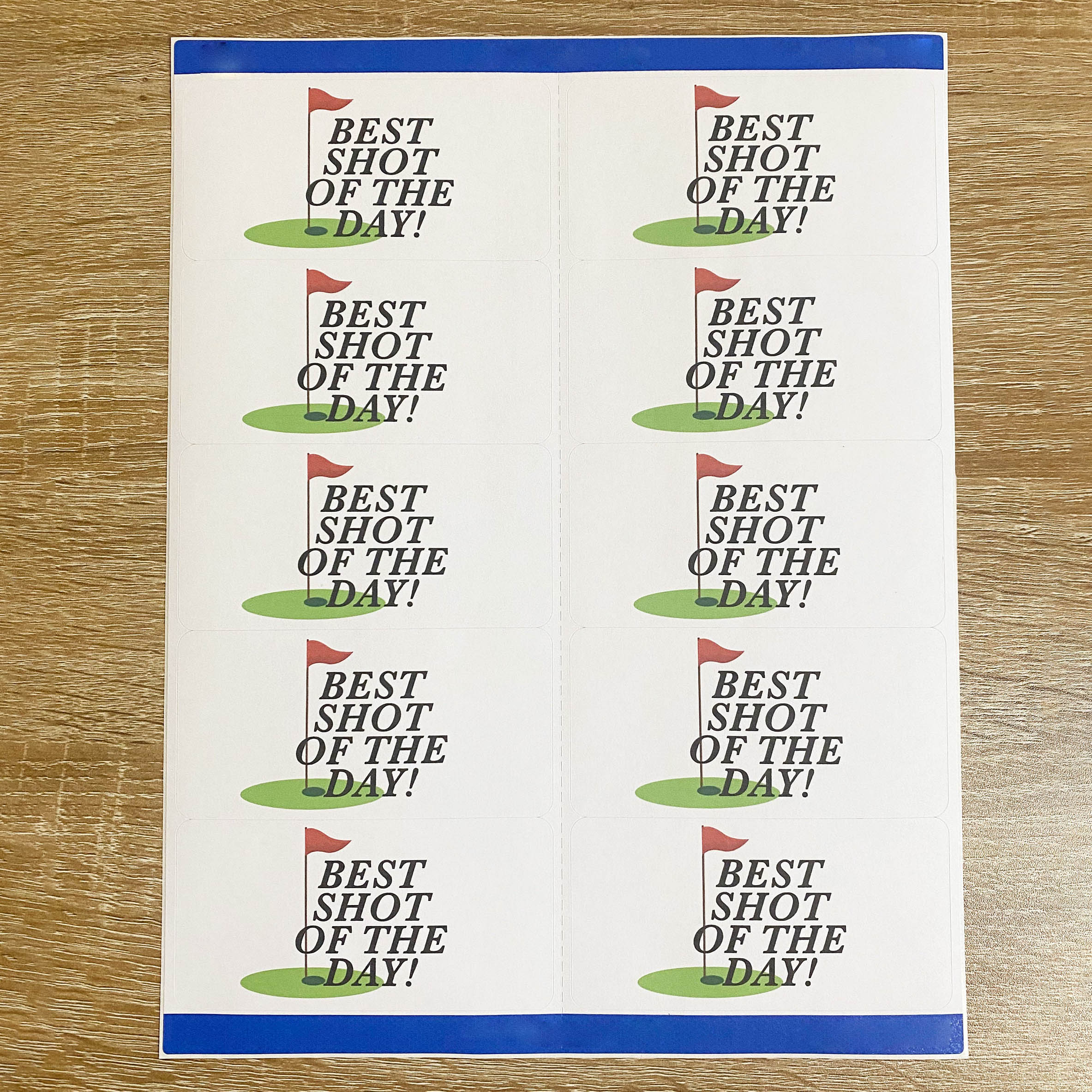 Shot Labels for Golf Party | Golf Bachelor Party Decor