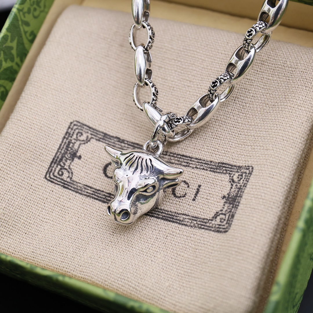 Gucci Bull Head Vintage Necklace