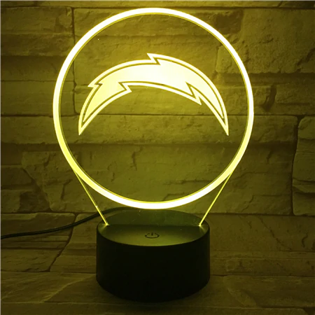 LOS ANGELES CHARGERS 3D LED LIGHT LAMP