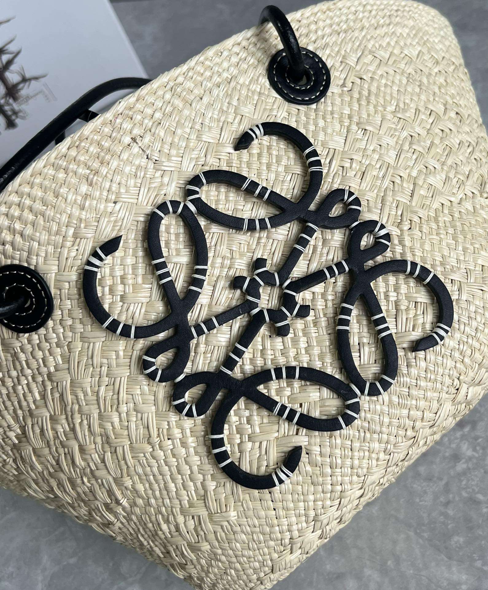 Loewe Anagram Basket Straw Bag 1002