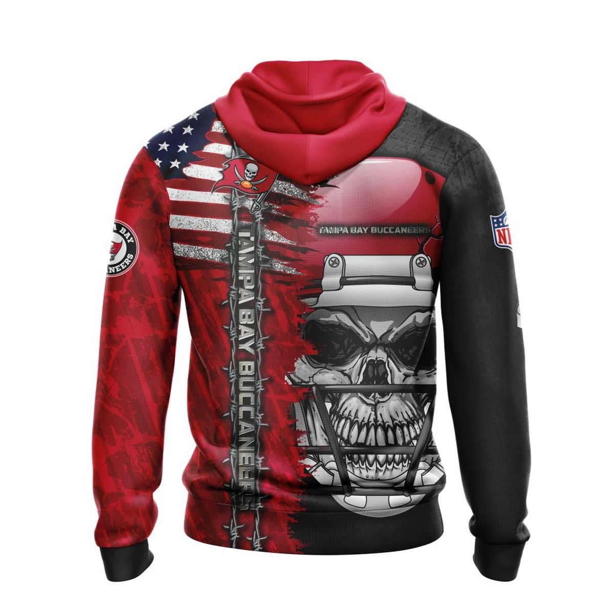 TAMPA BAY BUCCANEERS 3D HOODIE SKULL0803