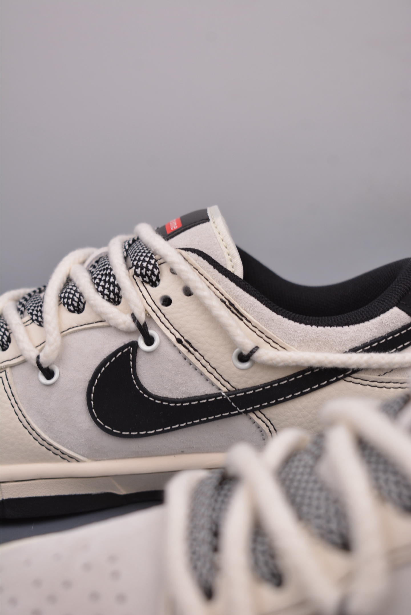 Stone Island x Supreme x Nike By You SB Dunk Low Retro SP Beige, White, Black and Red YX5066-205