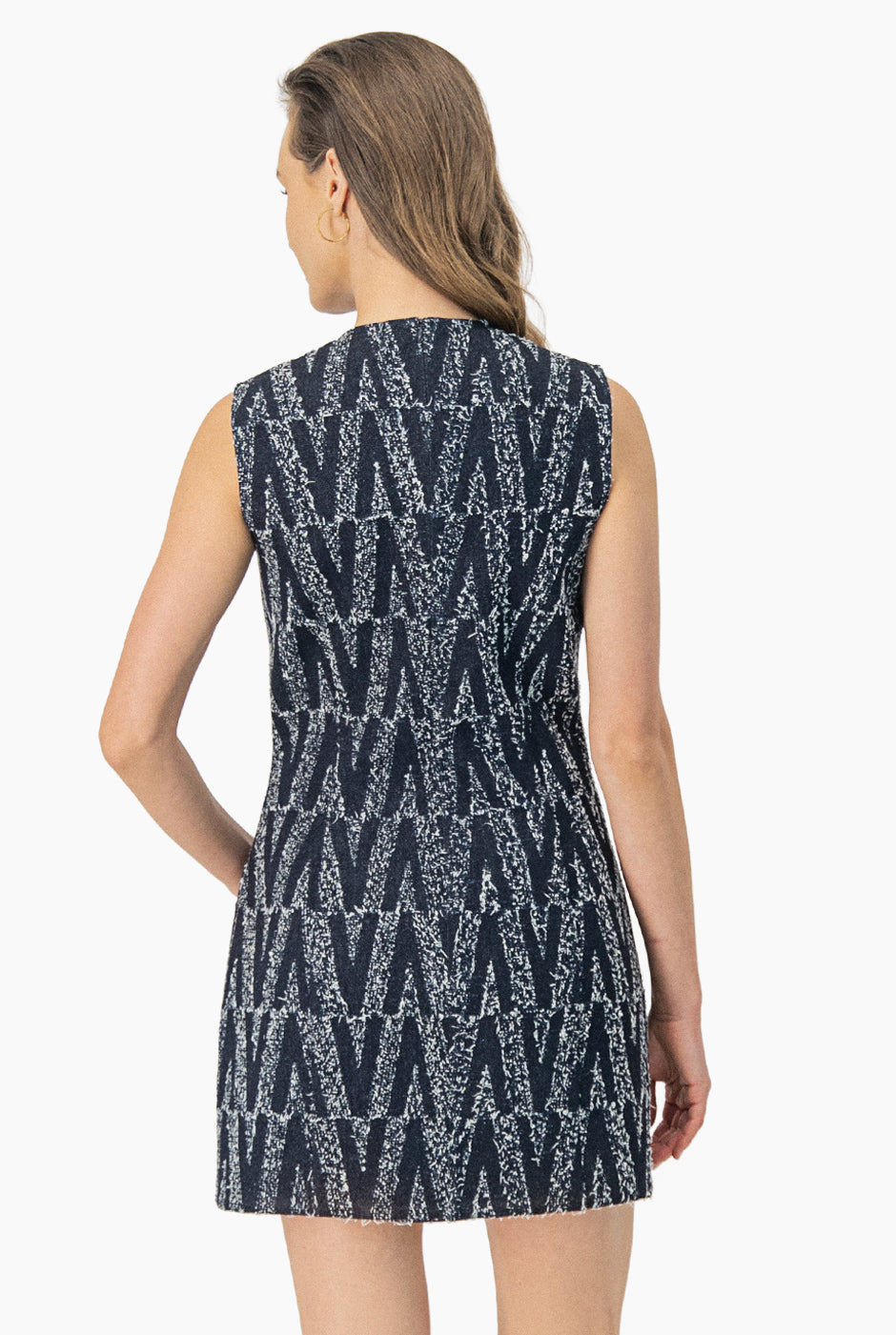 Vestido corto sin mangas marino