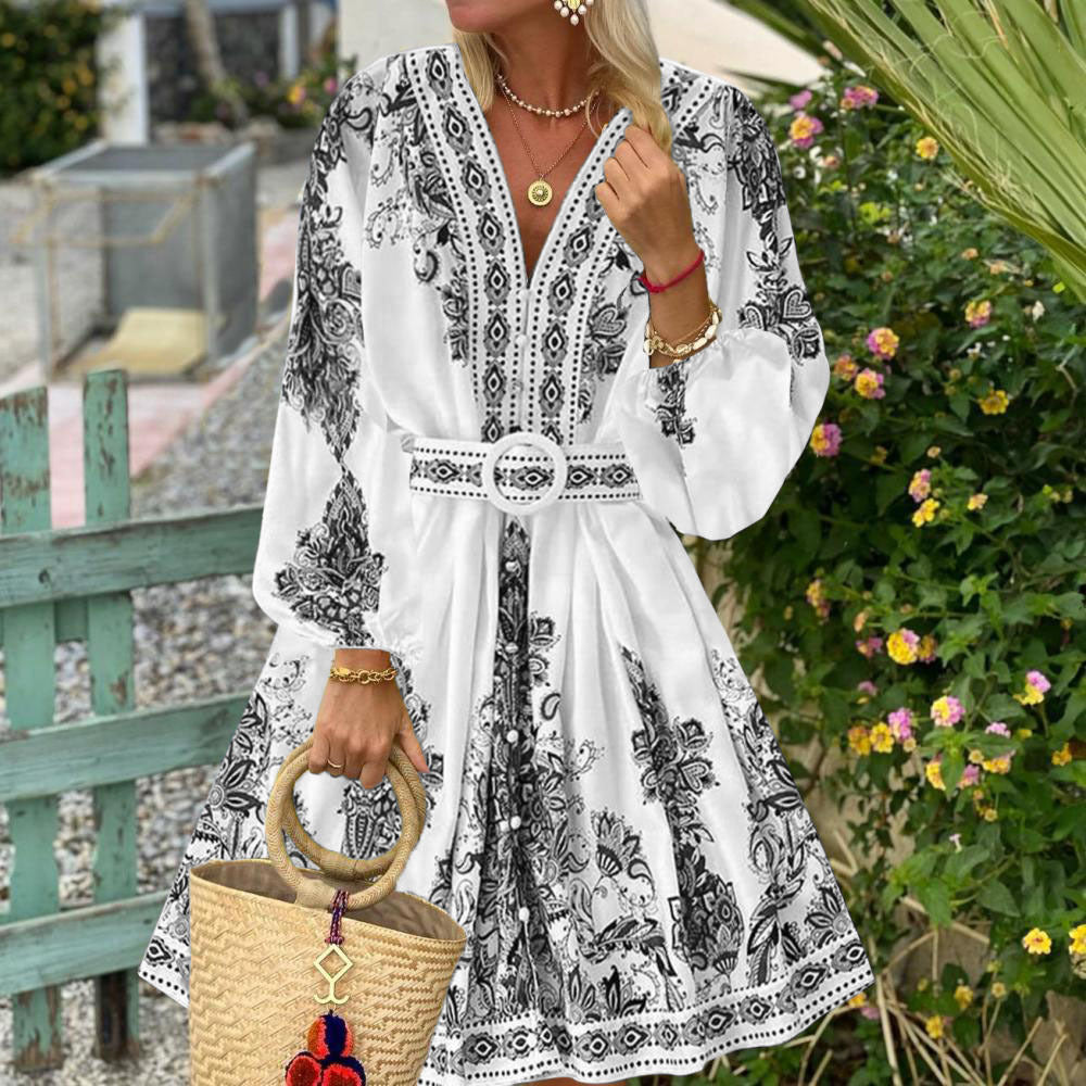 Bohemian Long Sleeve Dress