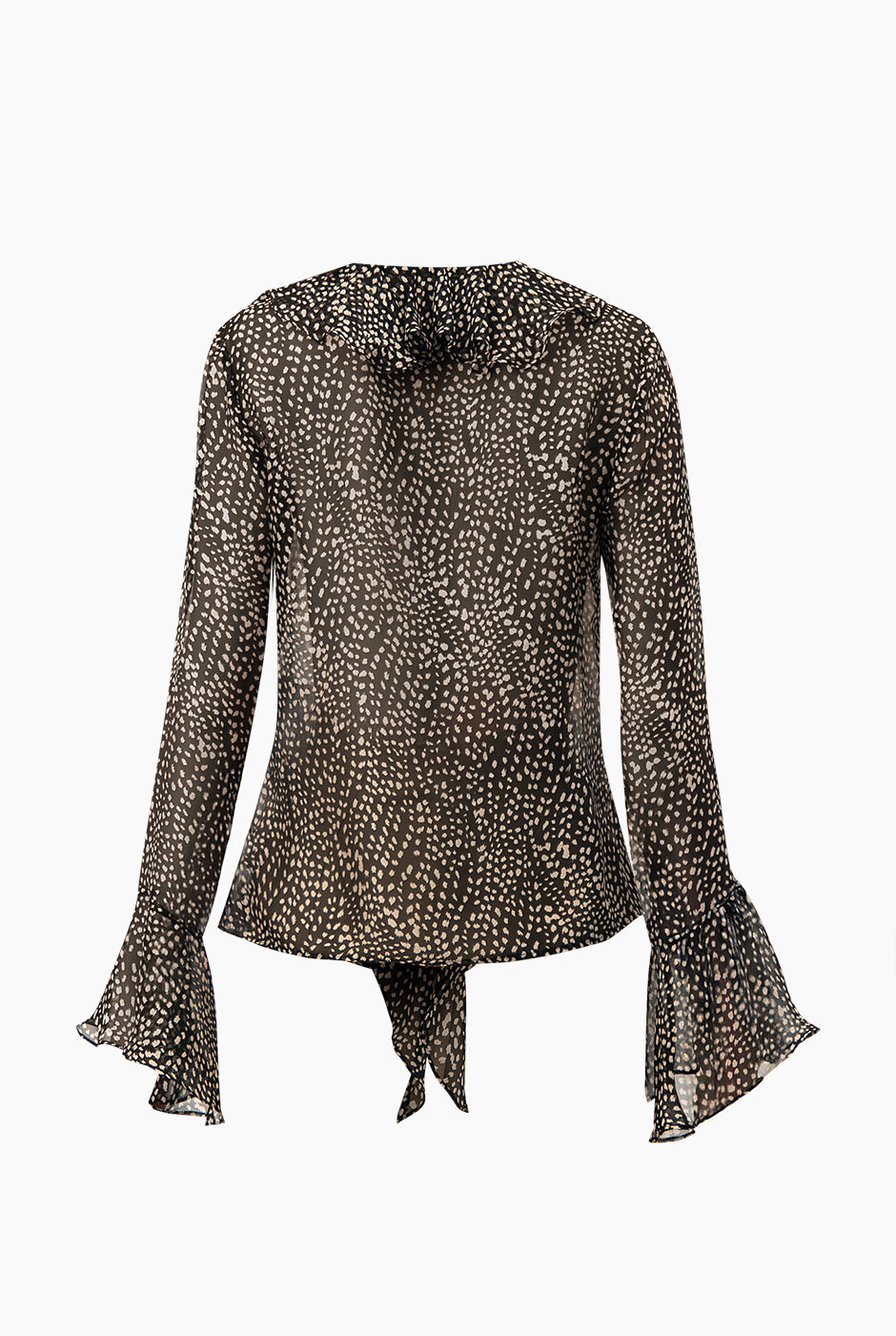 Blusa estampada con volantes