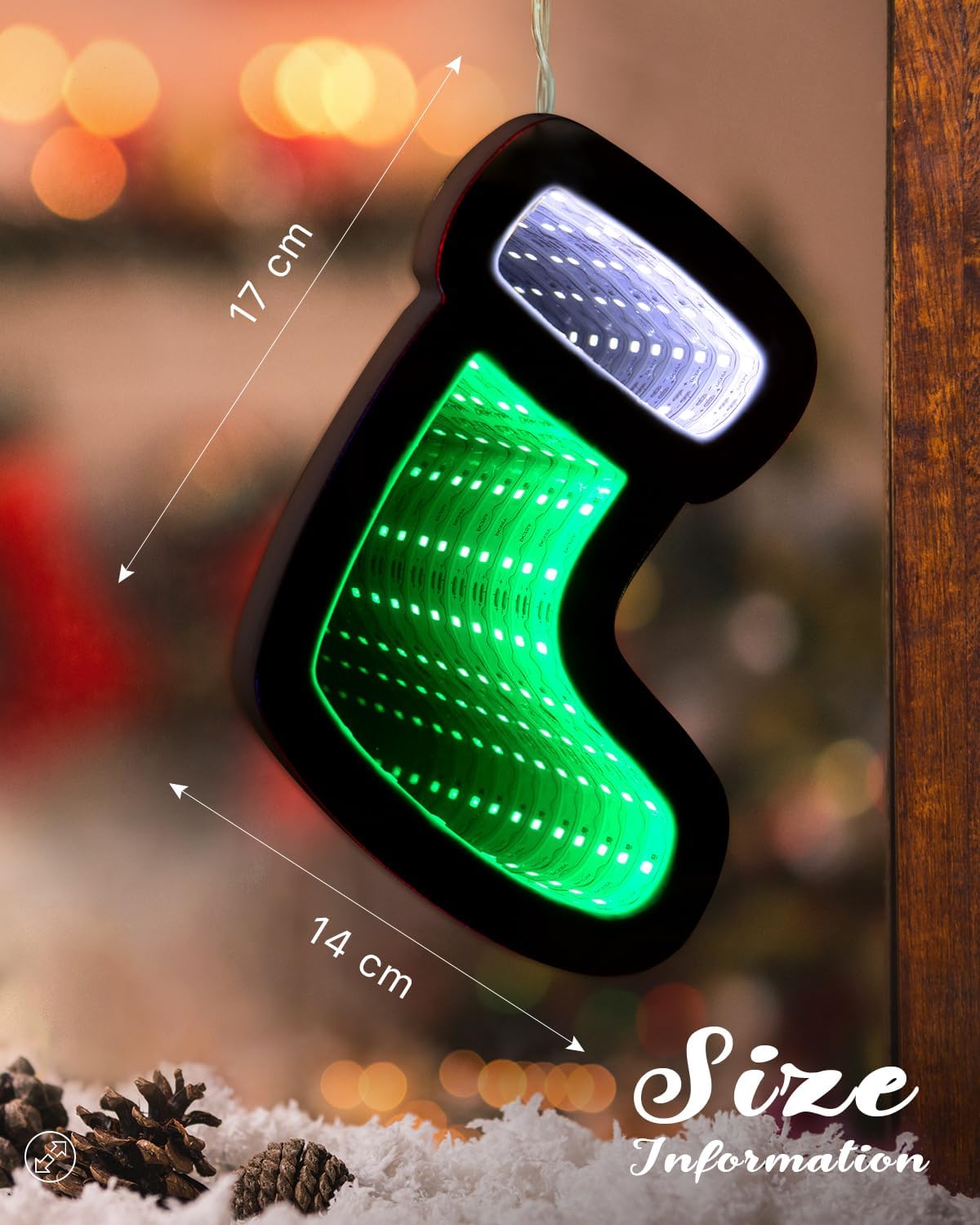 🔥2025 Christmas New Arrival🔥- Christmas 3D Infinity Mirror Light Tunnel Light