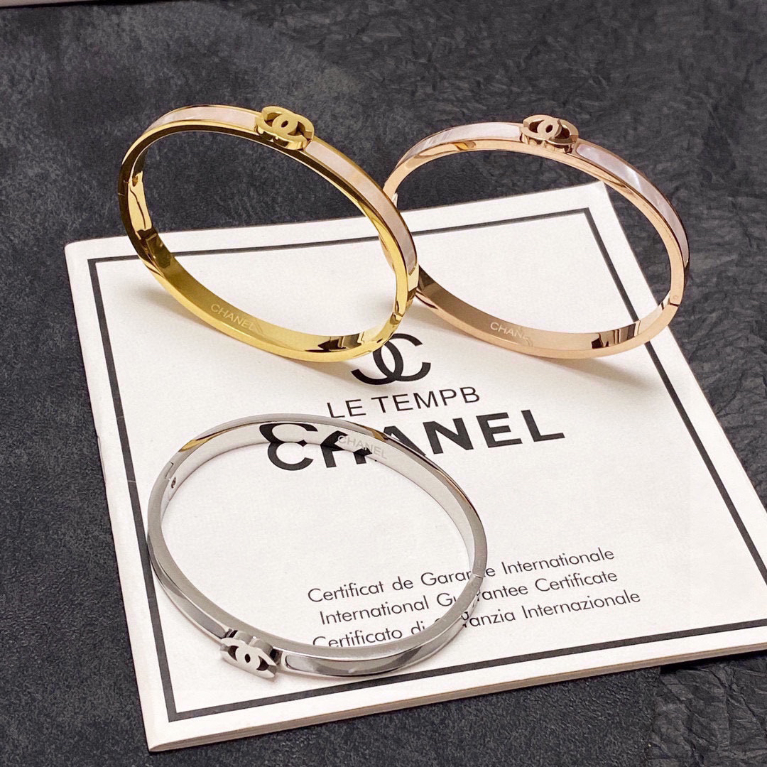 Chanel Mother of Pearl Chunky Bracelet