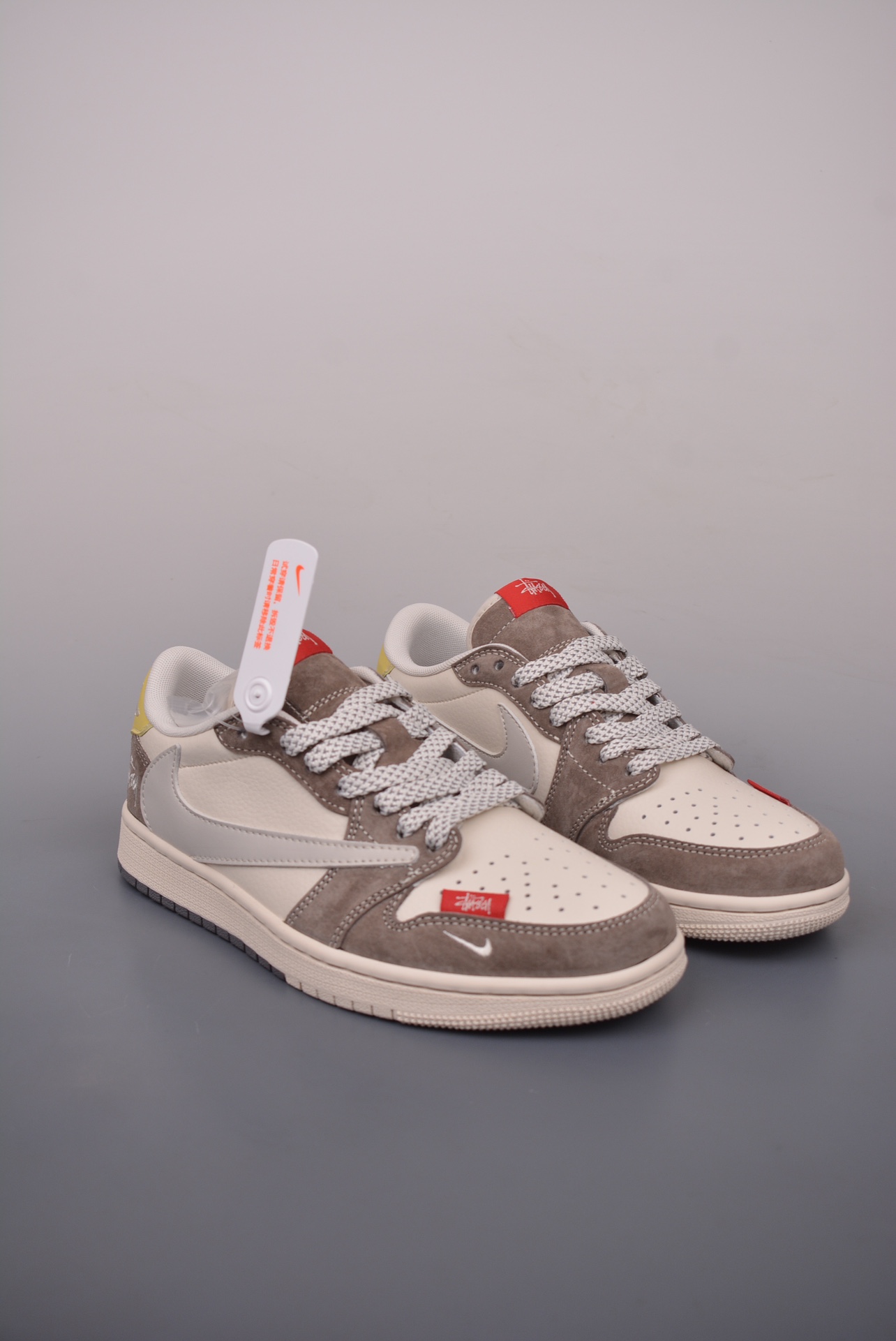 Stussy x Travis Scott x Nike Air Jordan 1 Low OG Beige Brown SJ2068-136
