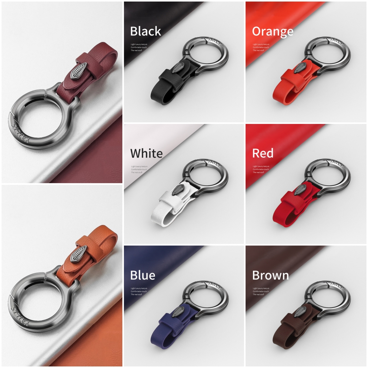 🔥Portable Zinc Alloy Leather Keychain