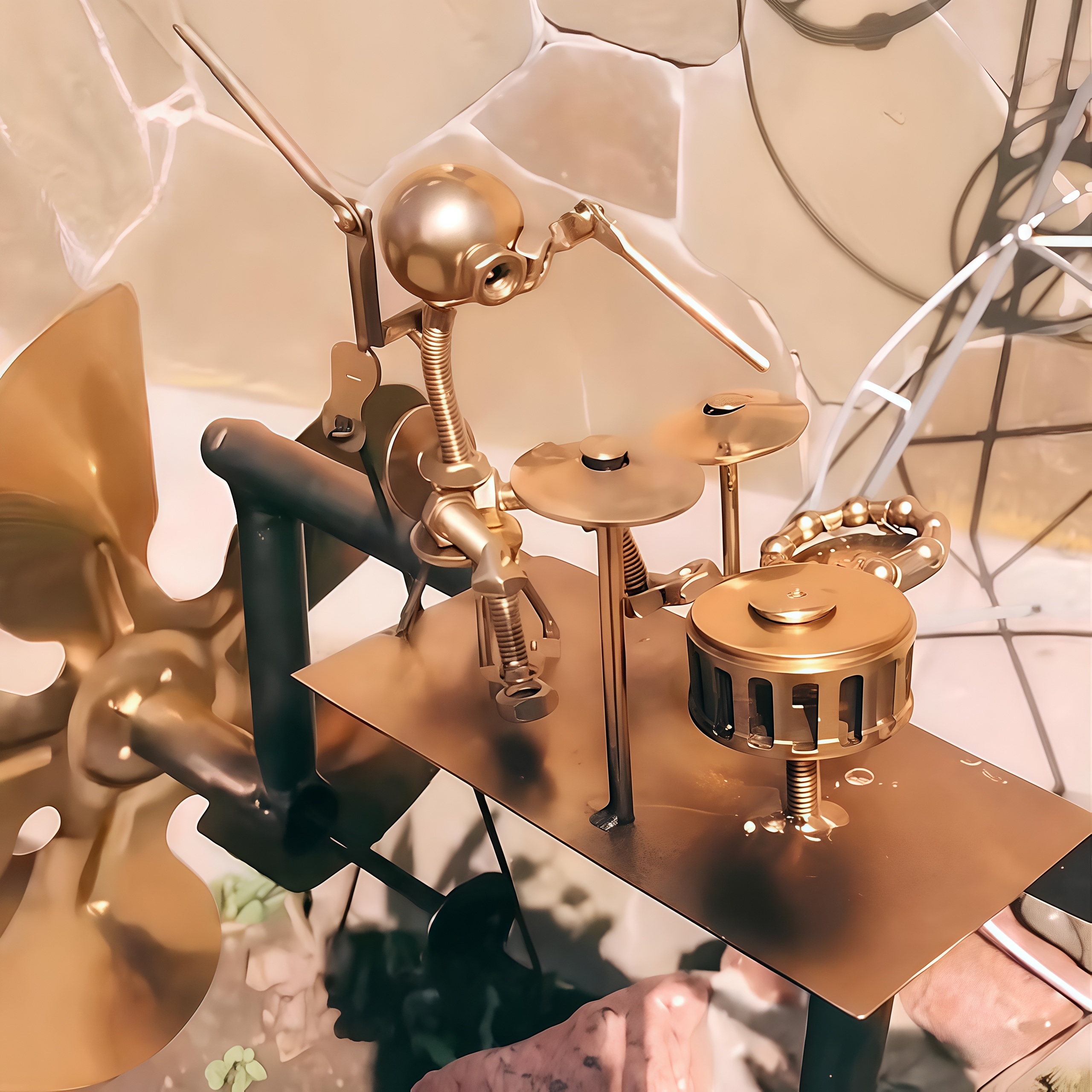 🔥ON SALE - 70% OFF🔥Handmade Metal Drummer Windmill🥁