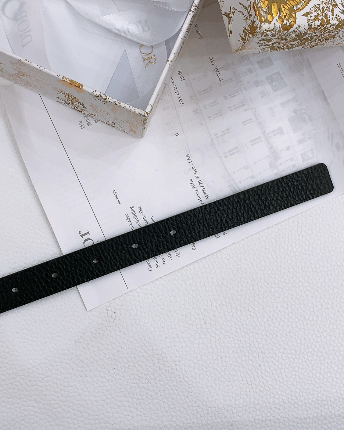 Dior Saddle Belt Cowhide Leather Belt 2.0CM Width
