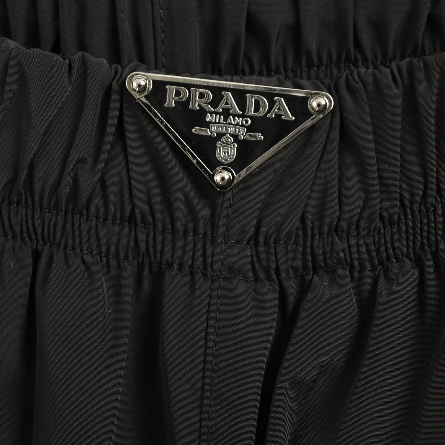 Prada 25ss waist triangle logo beach shorts