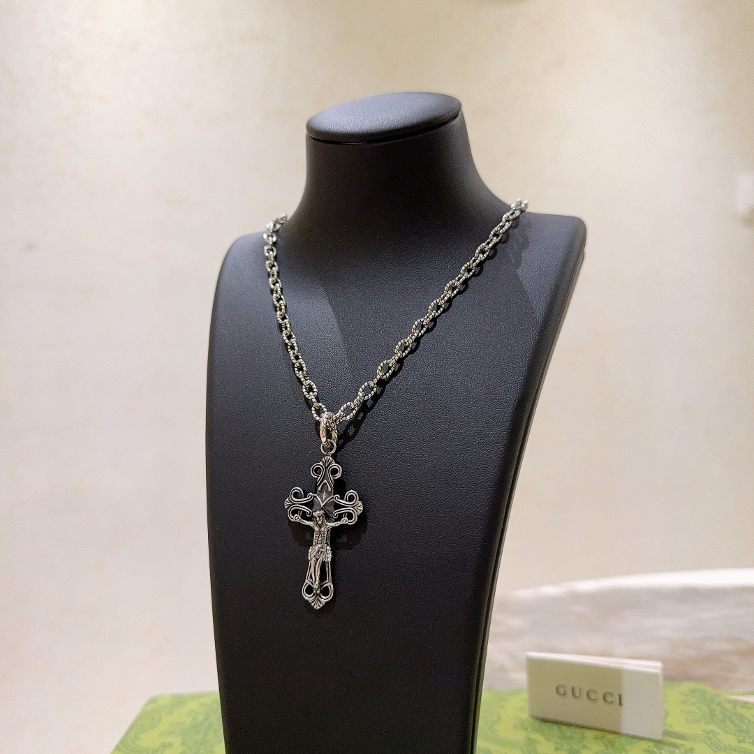 Gucci Anger Forest Series Cross Vintage Necklace
