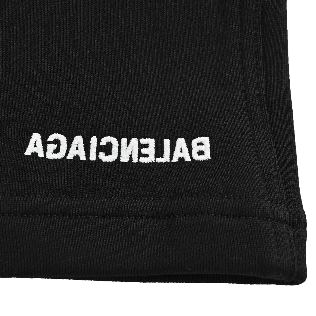 Balenciaga 24ss reverse embroidered lettering shorts