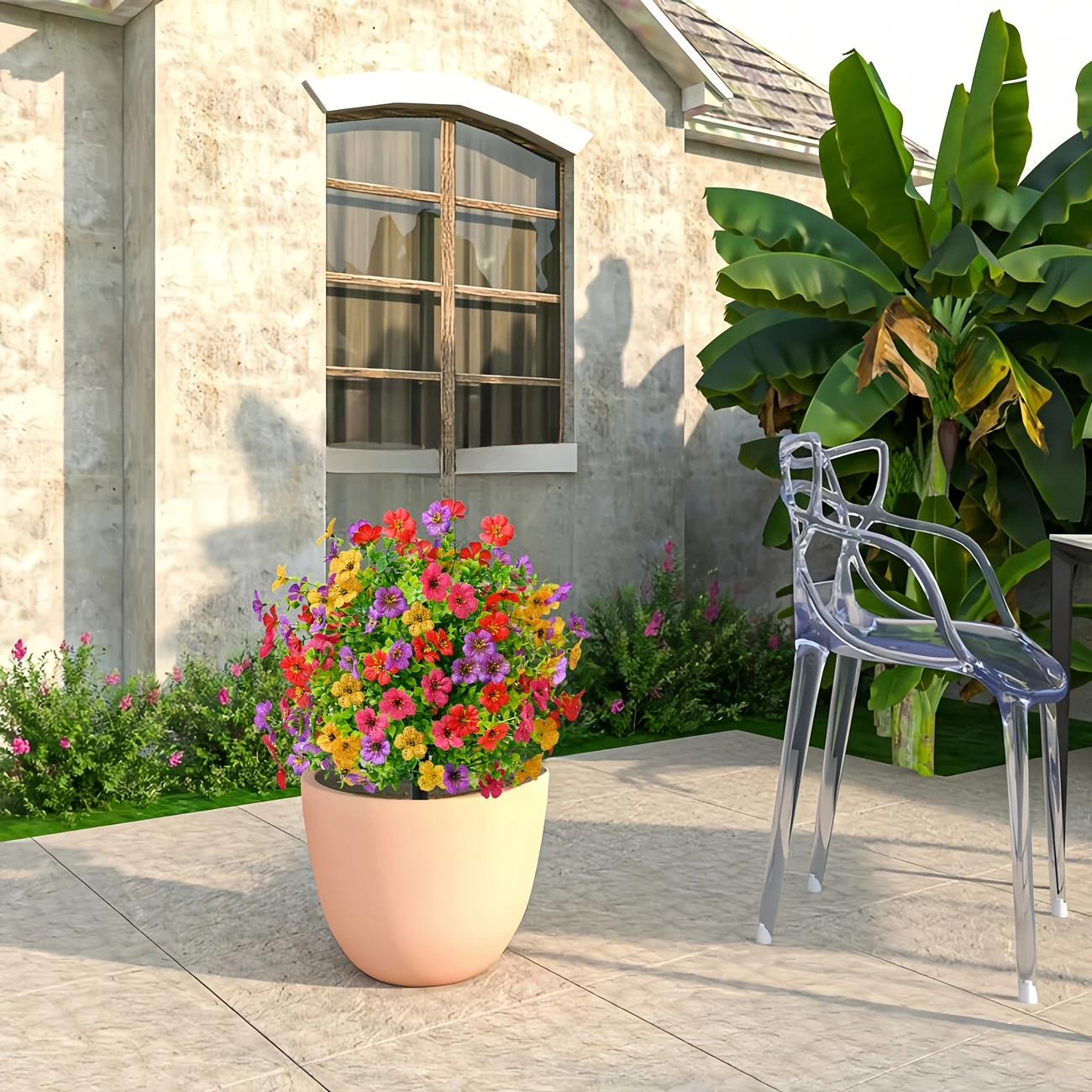 🌺🌺Artificial Violet Flower Potted Plant (UV Resistant - Spring and Summer Garden Decoration)