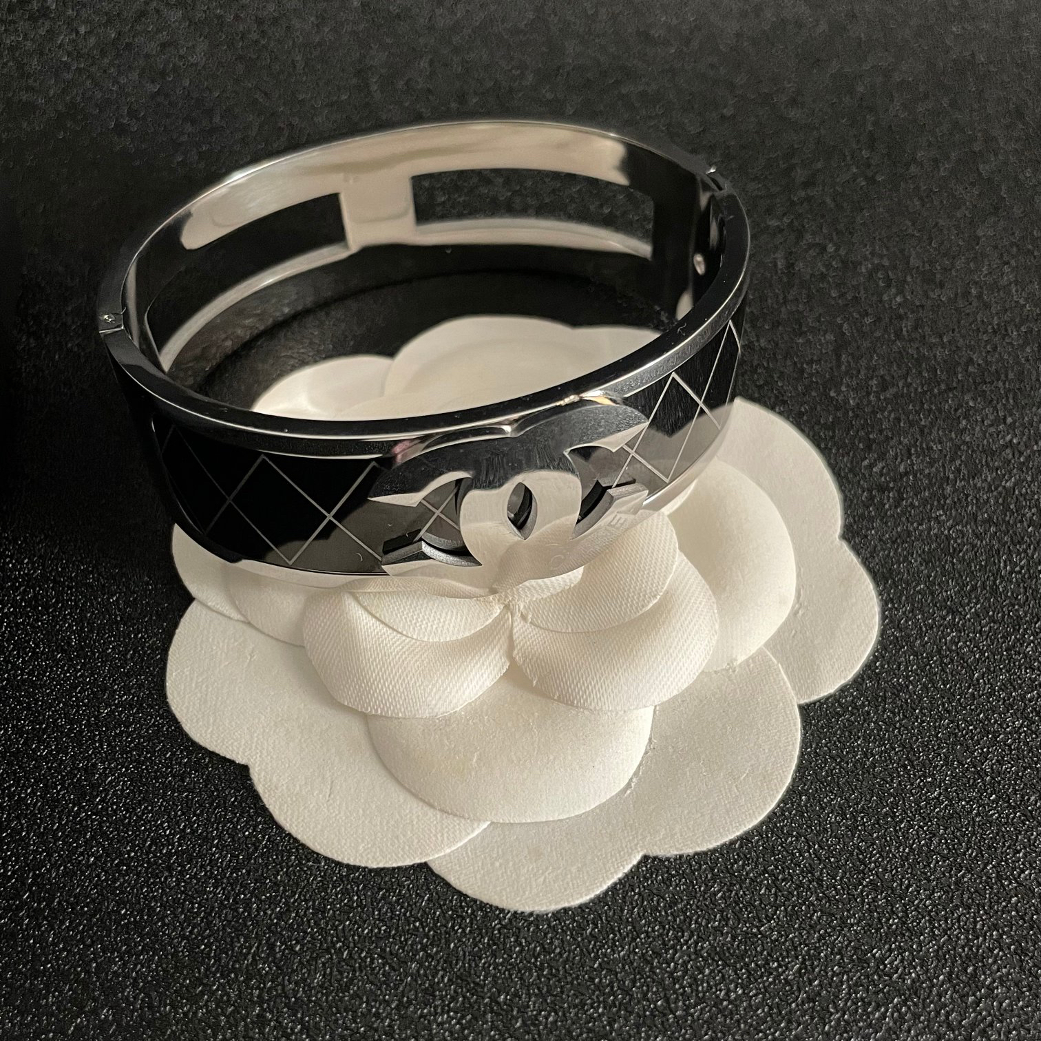 Chanel wide diamond bracelet