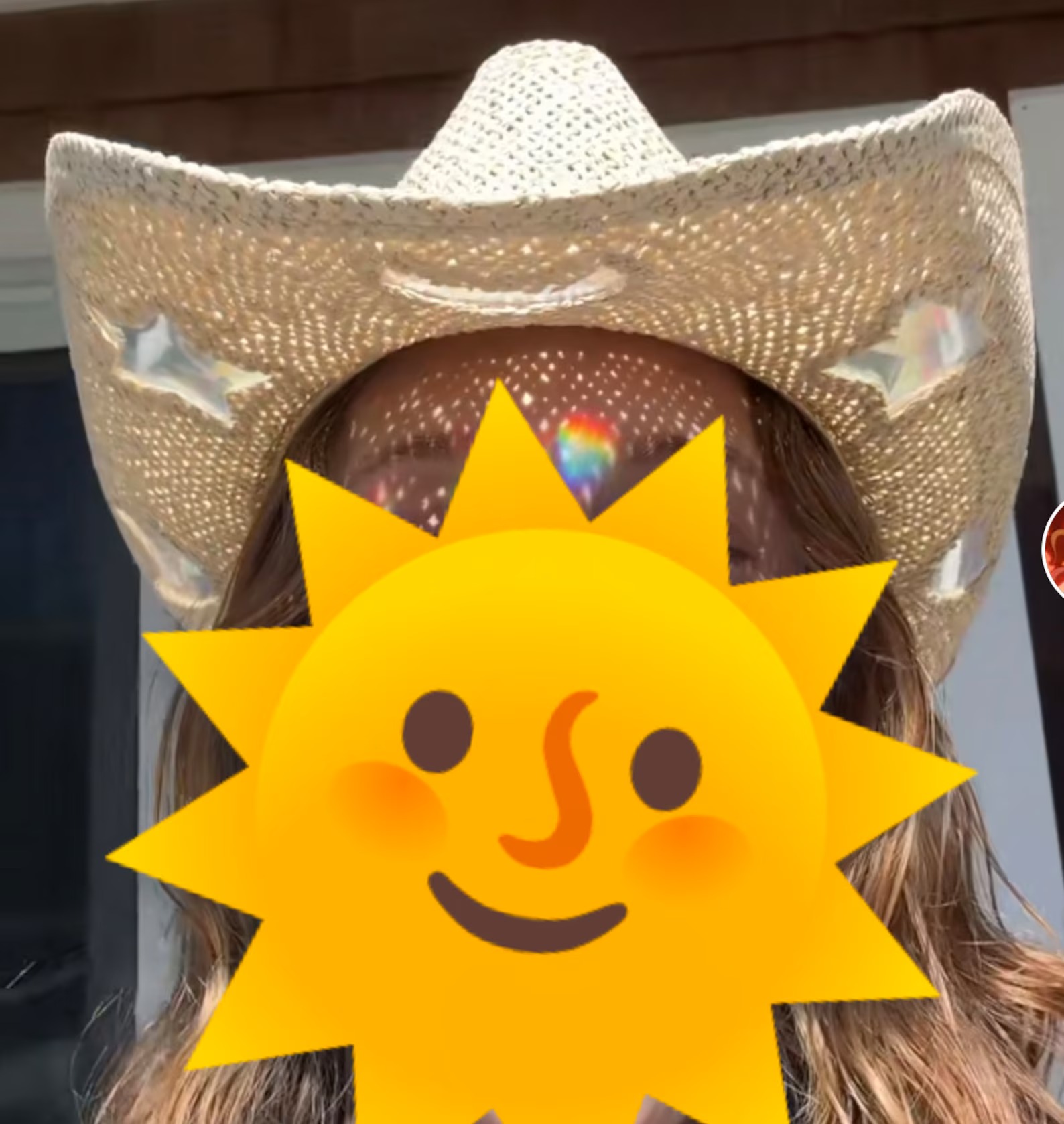 💥ON SALE💥Celestial Suncatcher Cosmic Cowgirl Straw Prism Hat