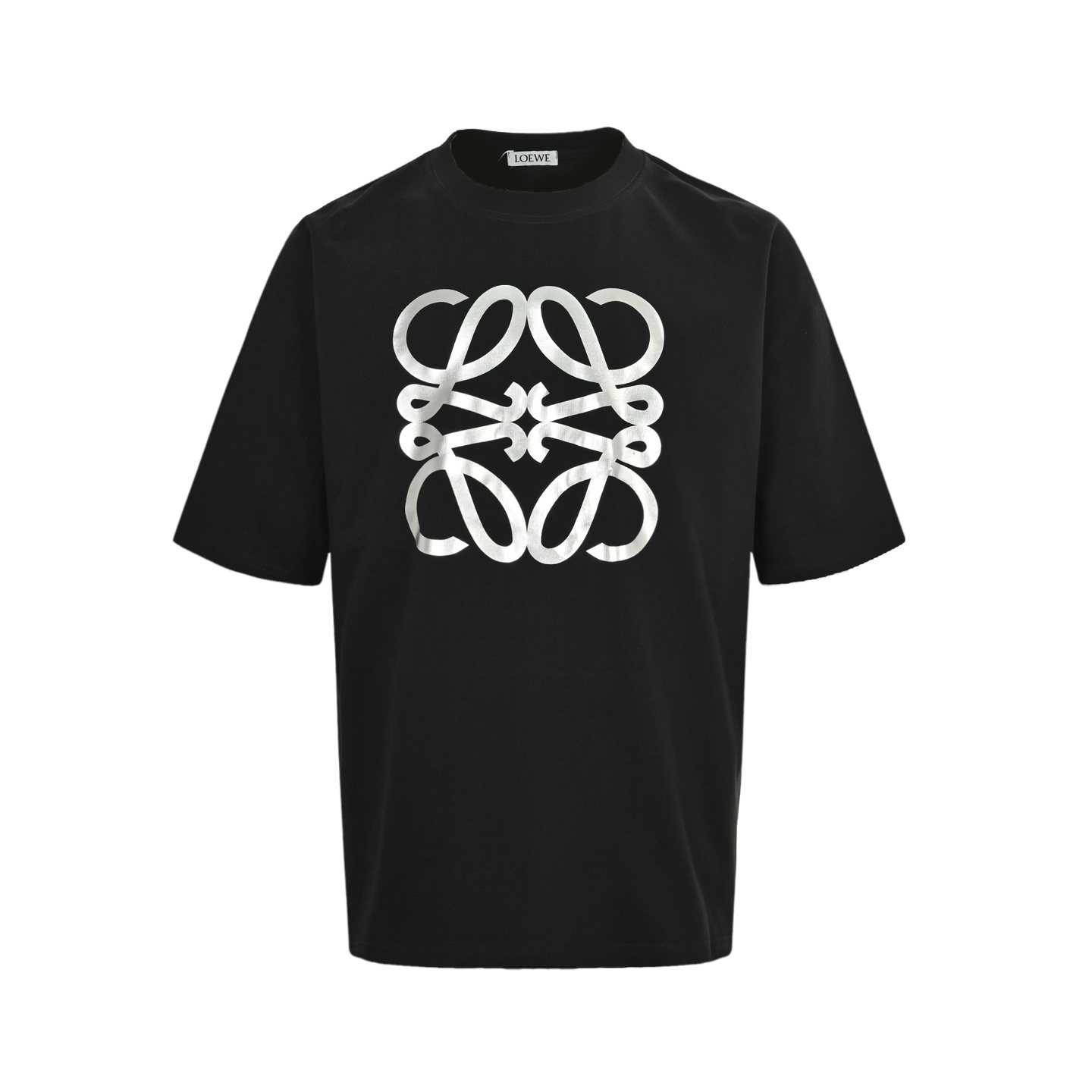 Loewe 25ss silver-stamped four-leaf clover short sleeve