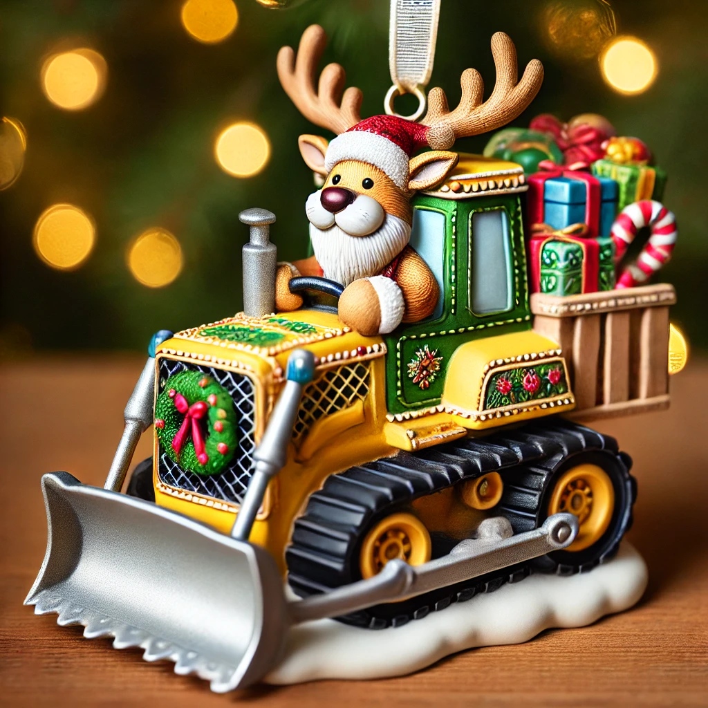 Engineering Truck Christmas Ornaments