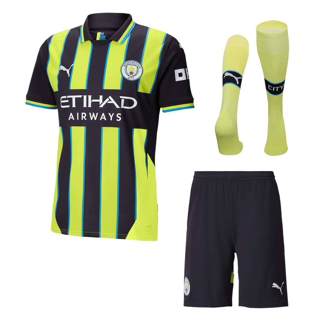 Manchester City away football shirt (shirt + shorts + socks) 2024/25