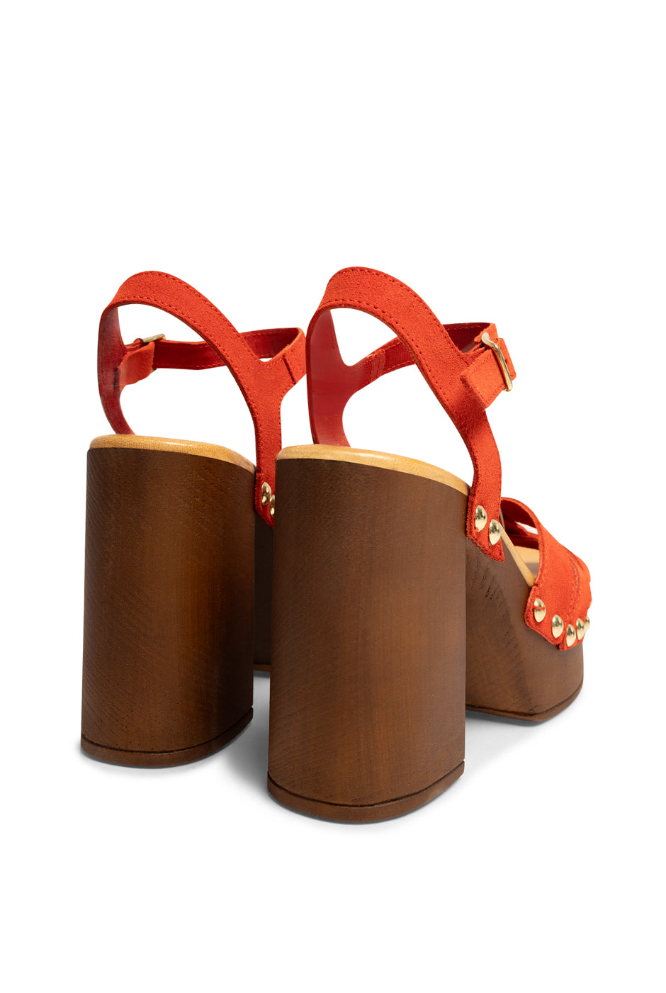 Sandalia Cuero Chunky Heel