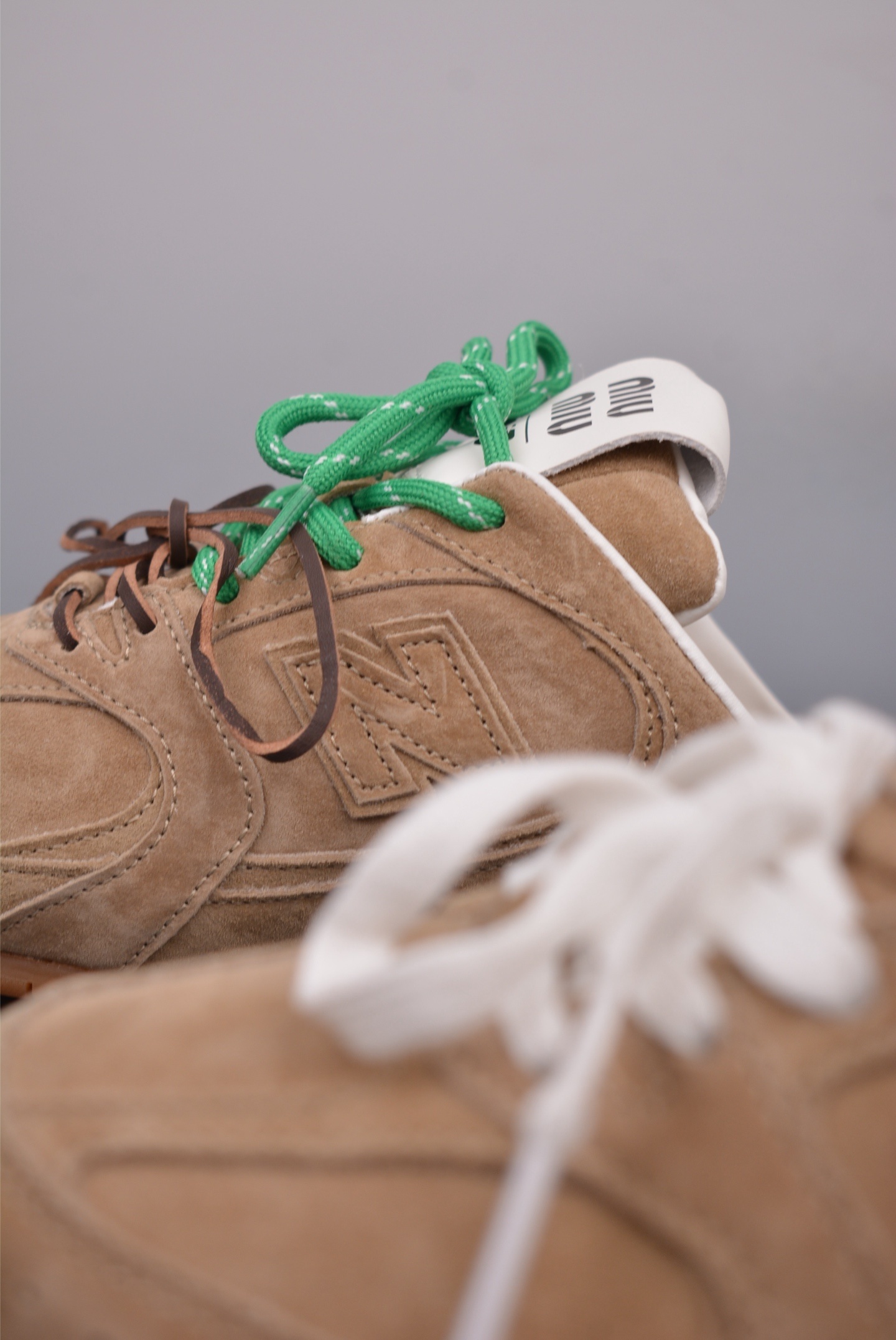 Miu Miu x New Balance 530 SL Faded Suede Mules 
