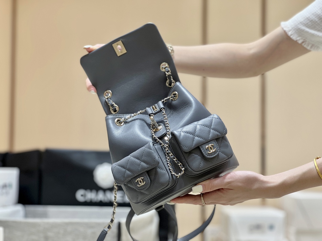Chanel 24A duma double backpack 3860