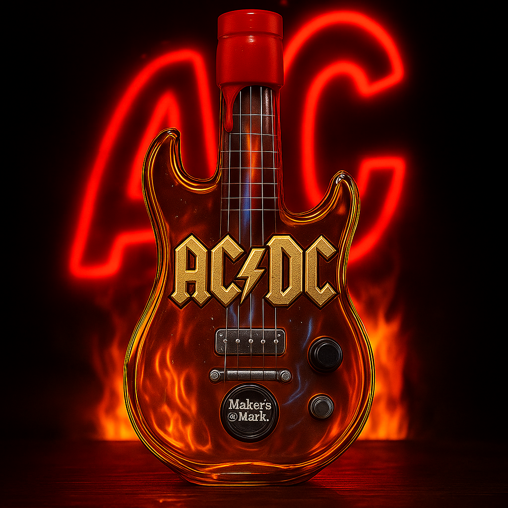 AC⚡DC Whiskey Bottle