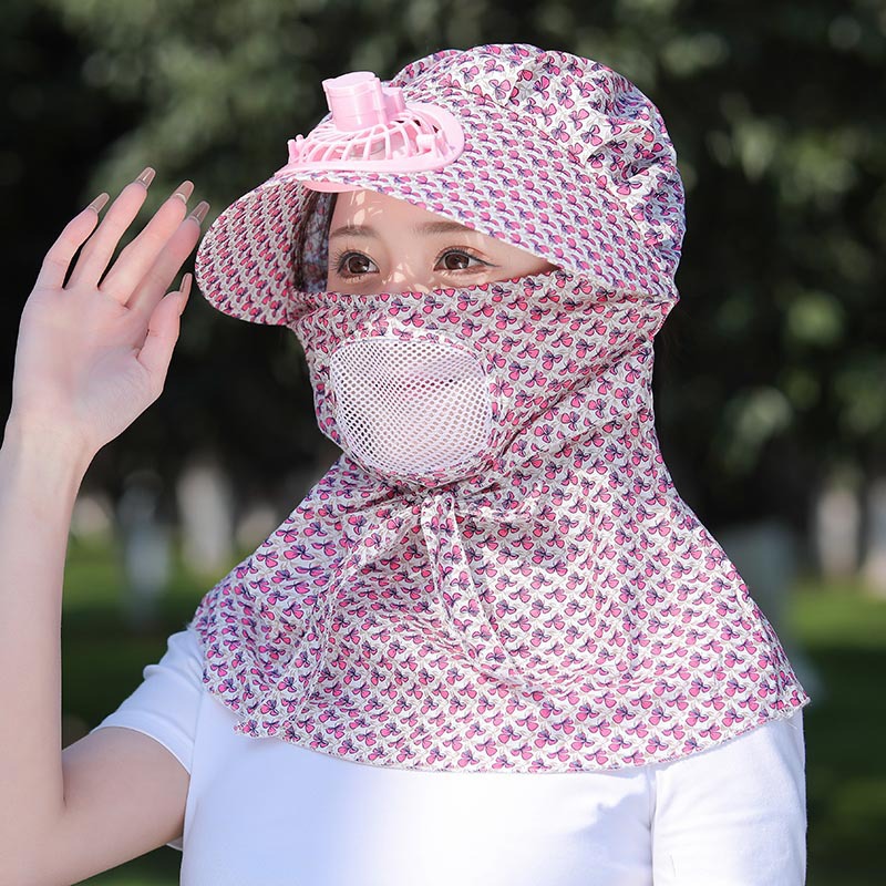 ☀️☀️Sunscreen Printed Outdoor Summer Fan Hat 👒👒(Must-have for Mom Gardening)