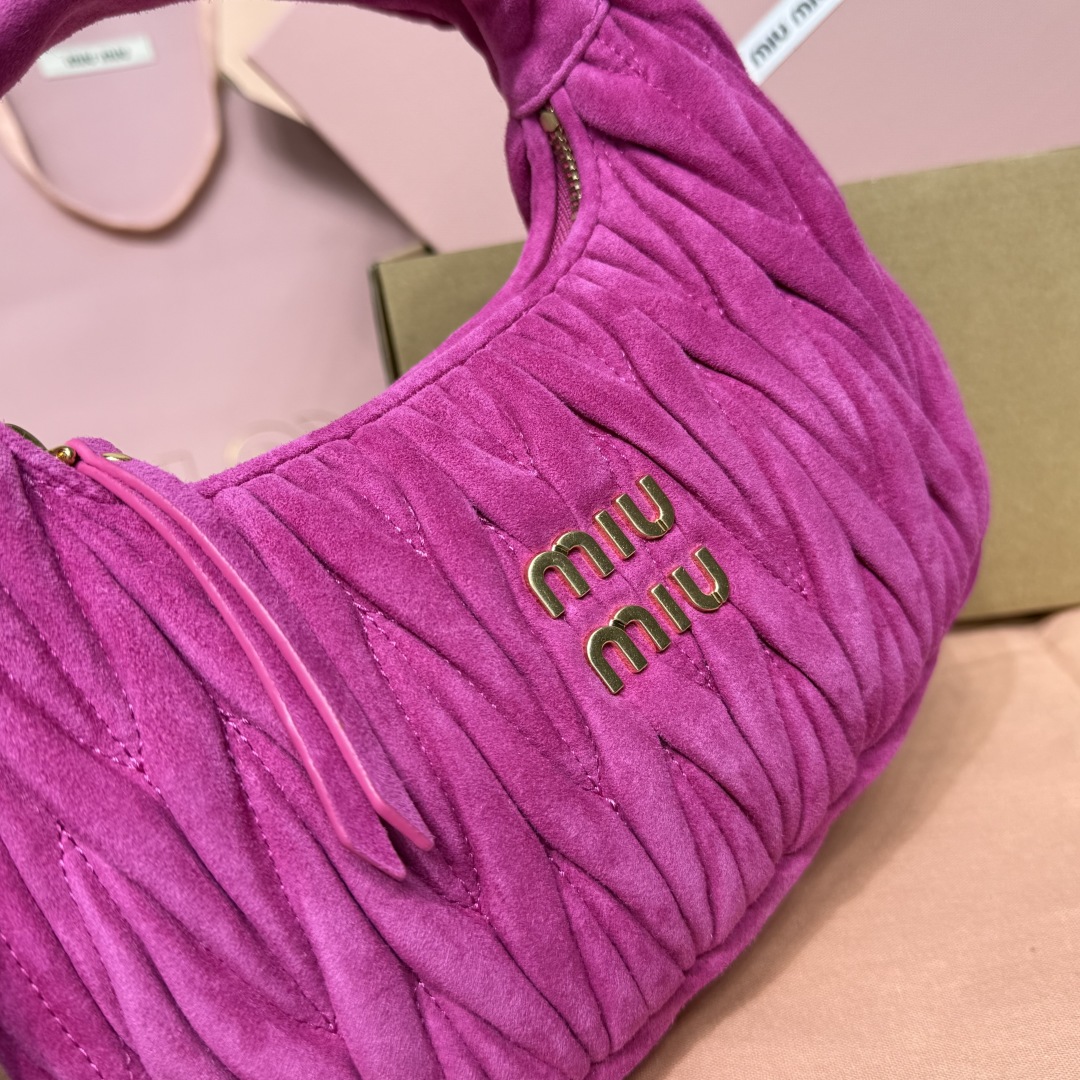 Miu Miu Miu Wander suede leather handbag 5BC125
