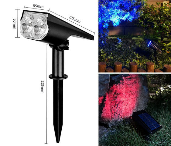 🔥Lighten This Summer🔥Outdoor Solar spotlights- 2/7 LED ,3 Lighting Modes, IP67 Waterproof