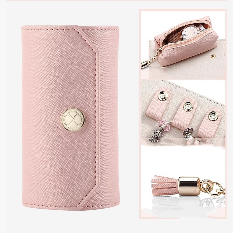 🔥Last Day 50% OFF🔥Genuine Leather Jewelry Roll Bag - Travel Accessory Storage Box📦BUY 2 GET 10% OFF & FREE SHIPPING NOW