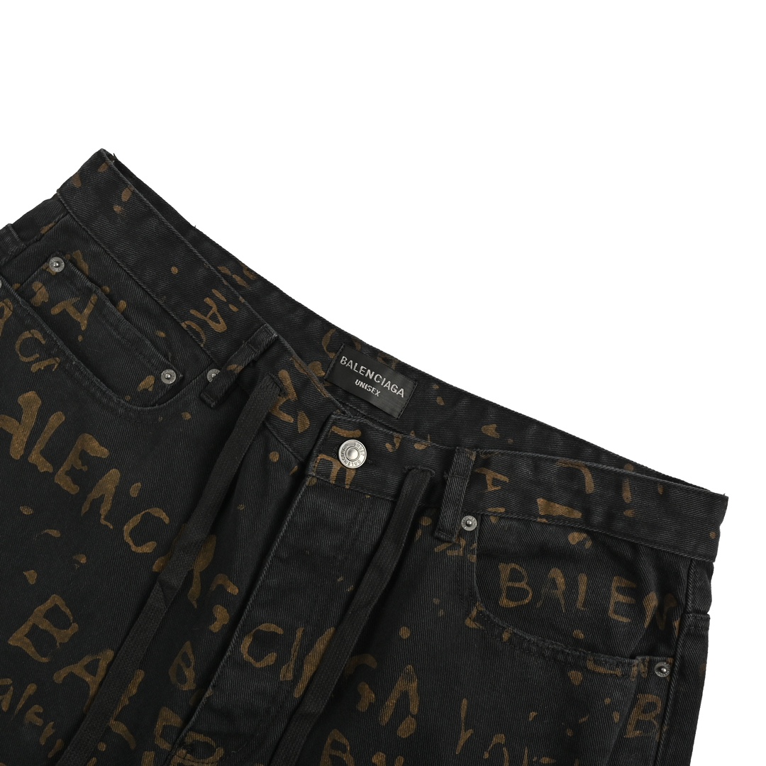 Balenciaga 24Fw color print all over jeans