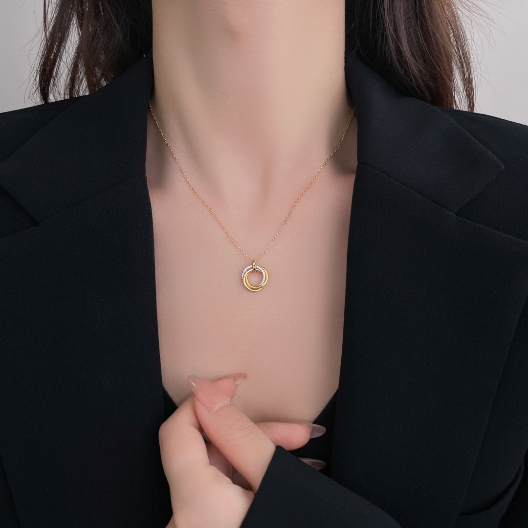 Cartier small diamond trinity necklace