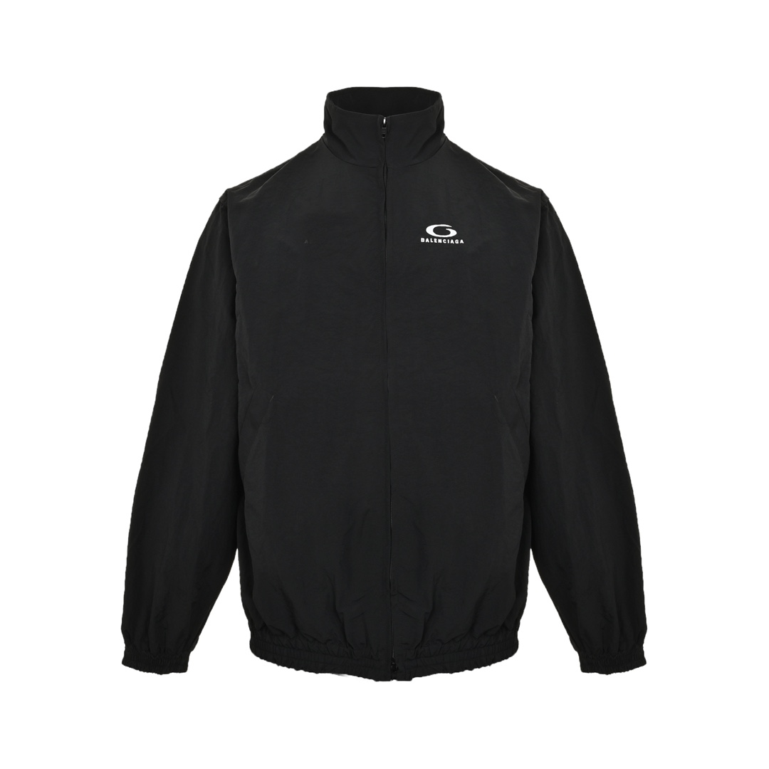 Balenciaga 24Fw circle embroidered letter logo woven windbreaker jacket