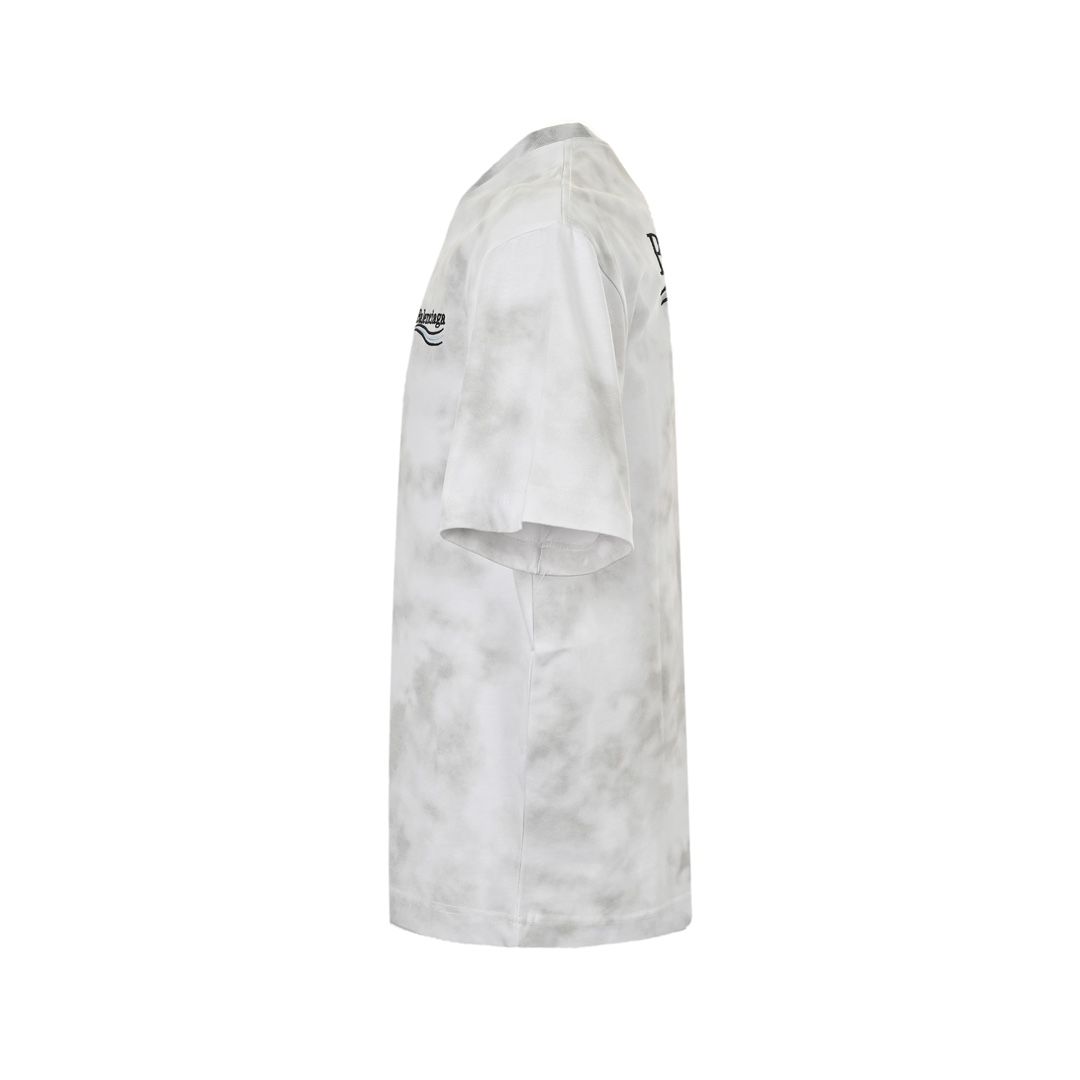 Balenciaga 24ss embroidered cola mud dyed short sleeves