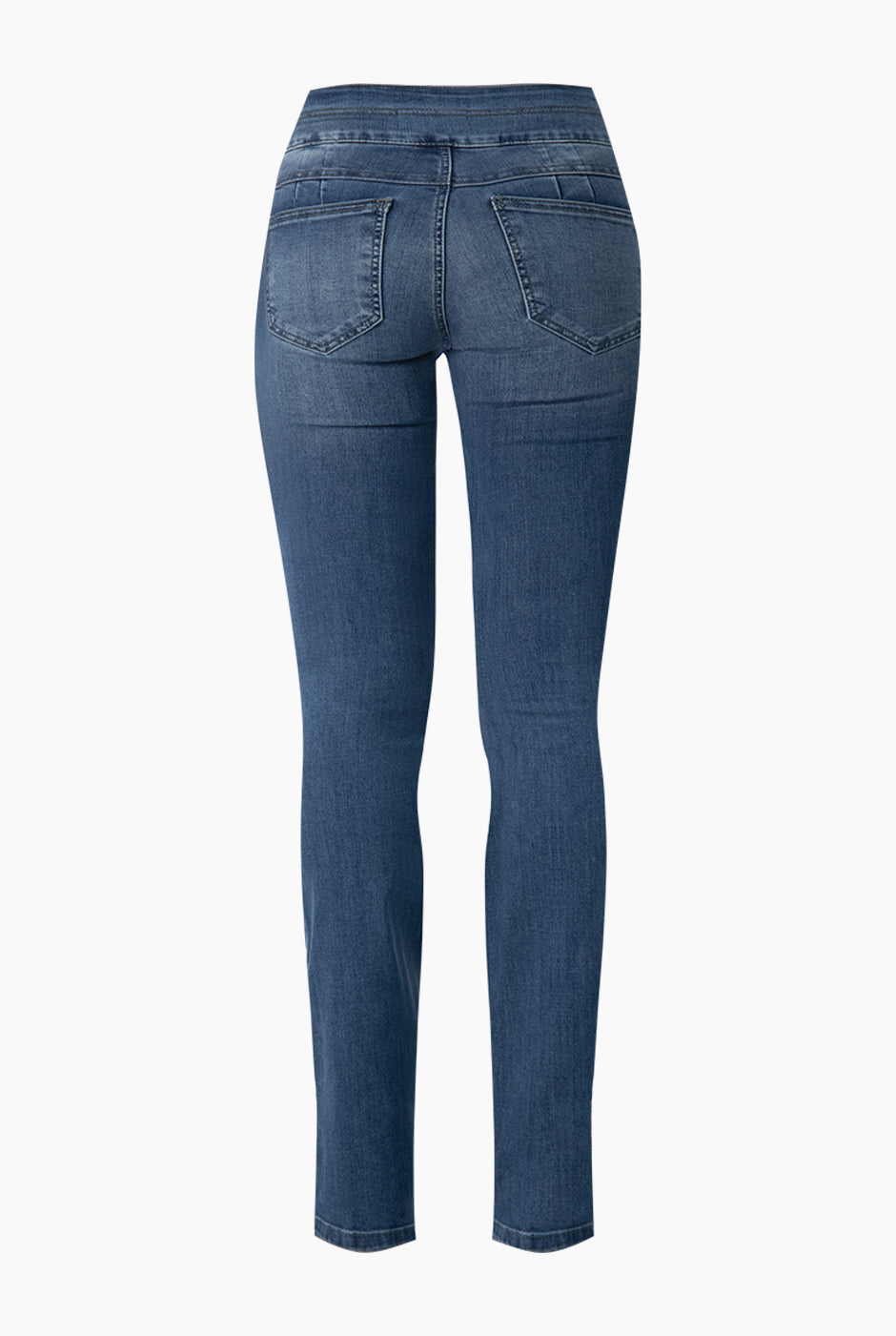 Jeans acampando con doble boton y pretina ancha