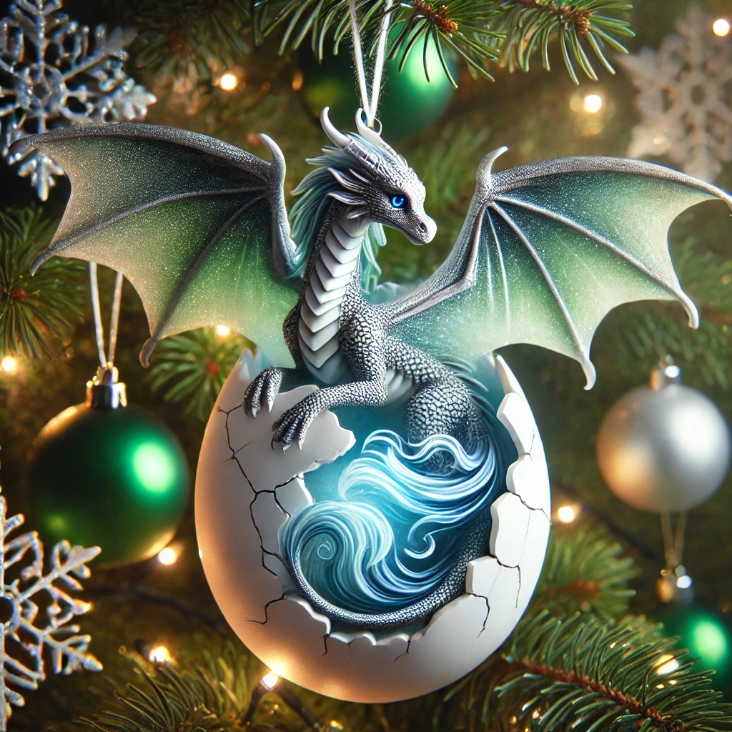 Elemental Dragon Christmas Ornament